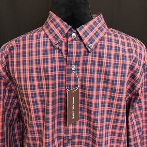 MICHAEL KORS Men’s Large Shirt Checker New $89.50